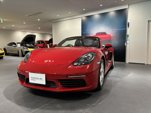718ボクスター 右MT カーマインレッド パークアシスト 2019年
